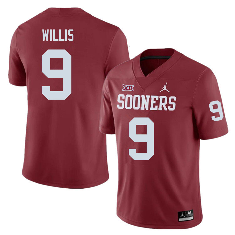 Men #9 Brayden Willis Oklahoma Sooners College Football Jerseys Sale-Crimson - Click Image to Close